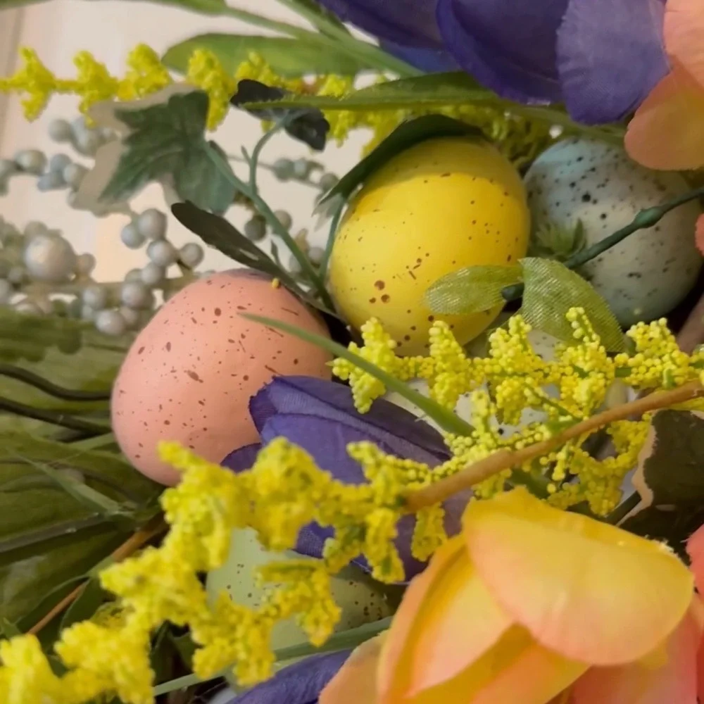 Springtime Floral Easter Wreath